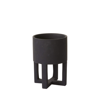 Santurce Footed Planter | 6 inch Nursery Pot — empty planter, studio photo — planter for sale by Promise Supply for delivery and pickup in Toronto.