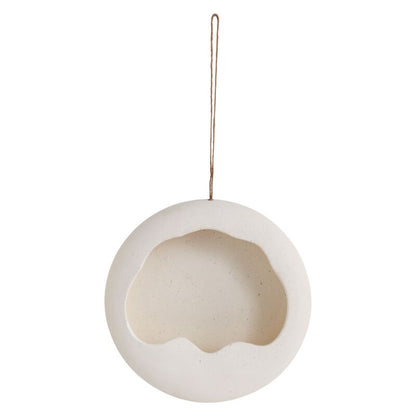 Piazza White Hanging Wall Planter