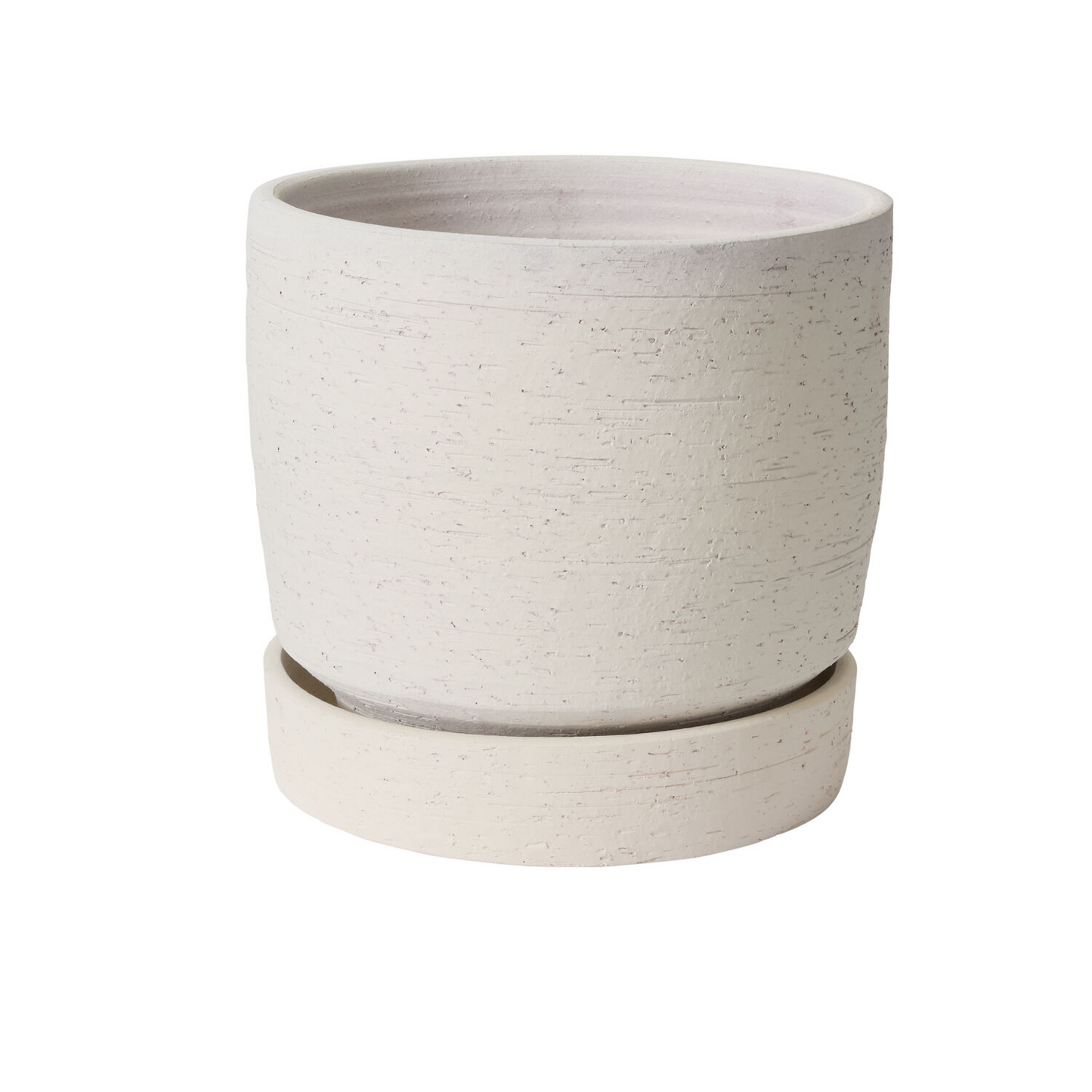 Salvage Natural Planter with Drainage and Tray | 10 Inch Diameter