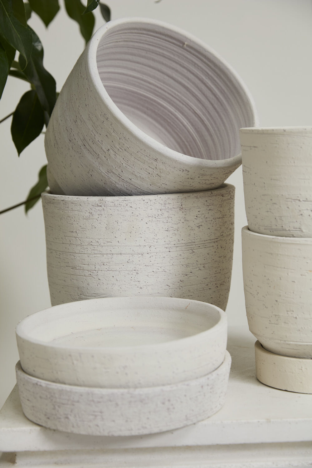 Salvage Natural Planter with Drainage and Tray | 10 Inch Diameter