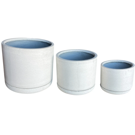 Ficonstone Planter with Drainage and Tray | 16.5 x 15.1 inches