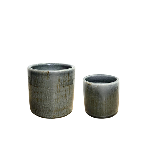 Monza Grey Ceramic Planter | 3.5-4 Inch Nursery Pot
