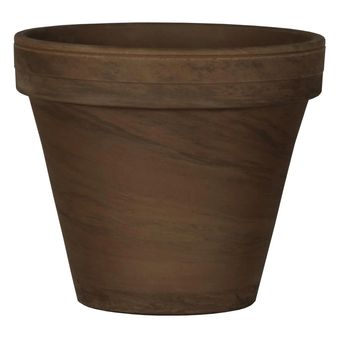 Gray Basalt Terracotta Planter with Drainage in 11 inch Diameter