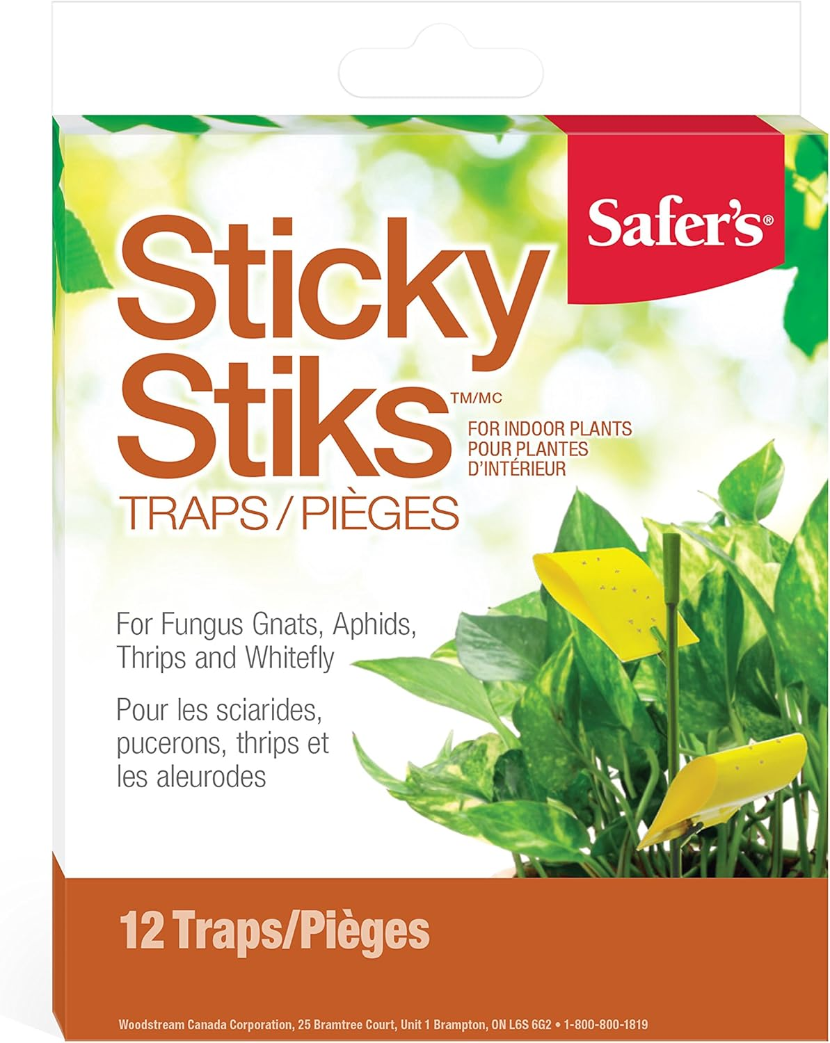 Safer's Sticky Stiks Plant Stakes | 12 Traps/Pack