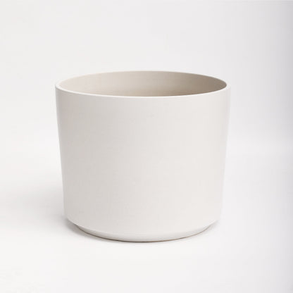 The Seventeen Ceramic Cylinder Planter | 17 inch Nursery Pot - White