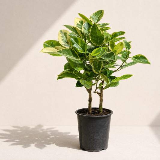 Multi-Stem Yellow Gem Fig Tree: Ficus altissima - 10 inch pot - 3.5-4 foot tall