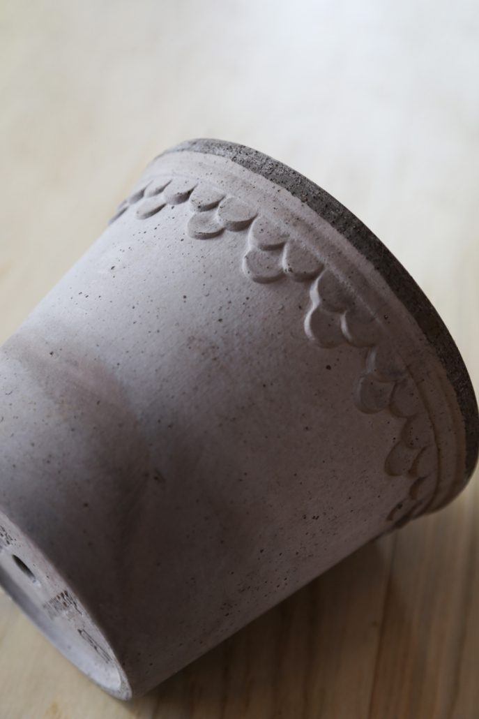 Bergs Potter Københavner: The Castle Pot with Drainage and Tray | 13.8 inch Diameter — empty planter, studio photo — planter for sale by Promise Supply for delivery and pickup in Toronto.