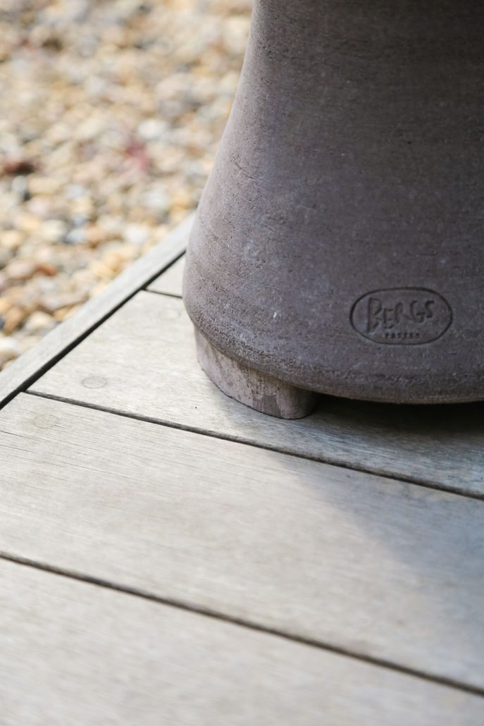 Bergs Potter Triangular Planter Feet (3-Pack) | 3.5 x 4.5 inches — empty planter, studio photo — planter for sale by Promise Supply for delivery and pickup in Toronto.
