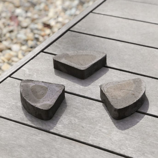 Bergs Potter Triangular Planter Feet (3-Pack) | 3.5 x 4.5 inches — empty planter, studio photo — planter for sale by Promise Supply for delivery and pickup in Toronto.