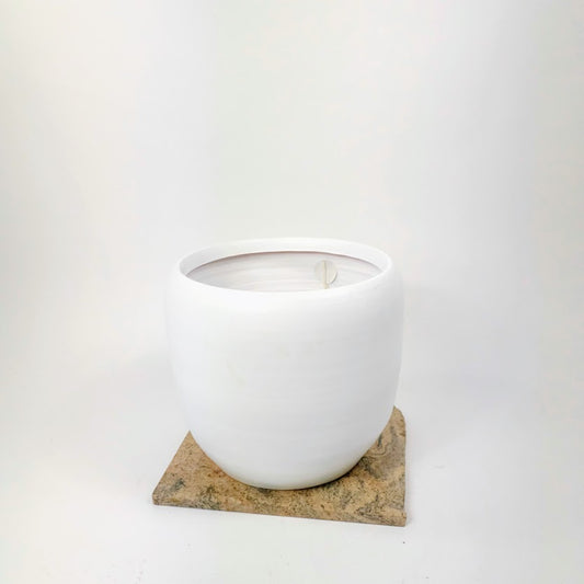 Cibele White Ceramic Planter fits up to 14 inch Nursery Pot