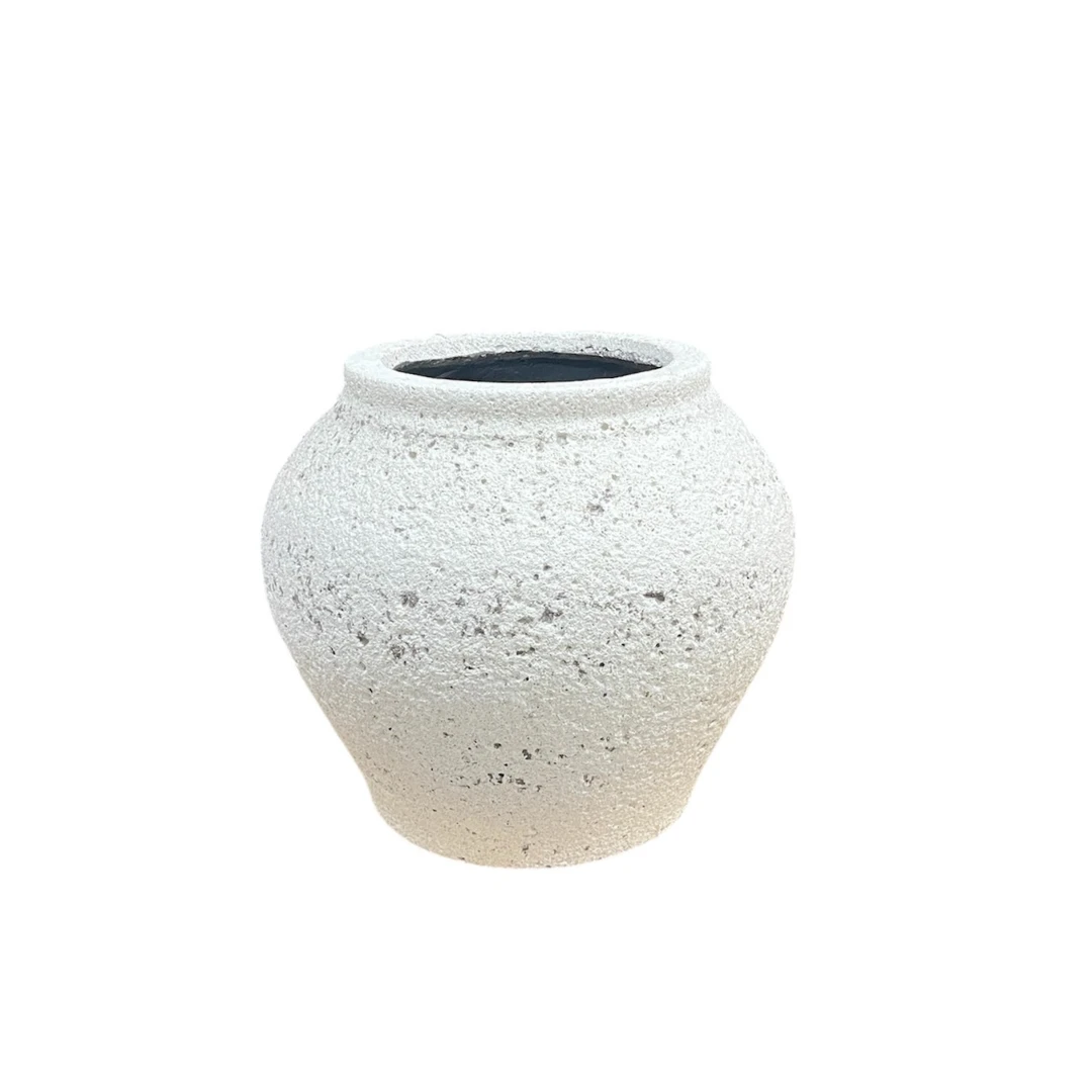 Ficonstone Jar Planter in Ivory | 14.5 x 12.5 inches