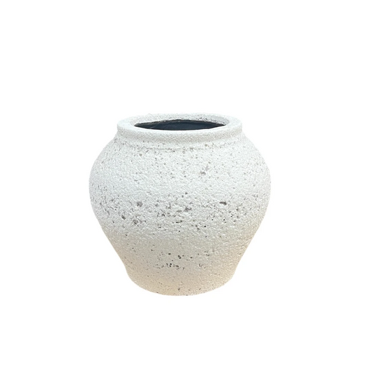 Ficonstone Jar Planter in Ivory | 14.5 x 12.5 inches