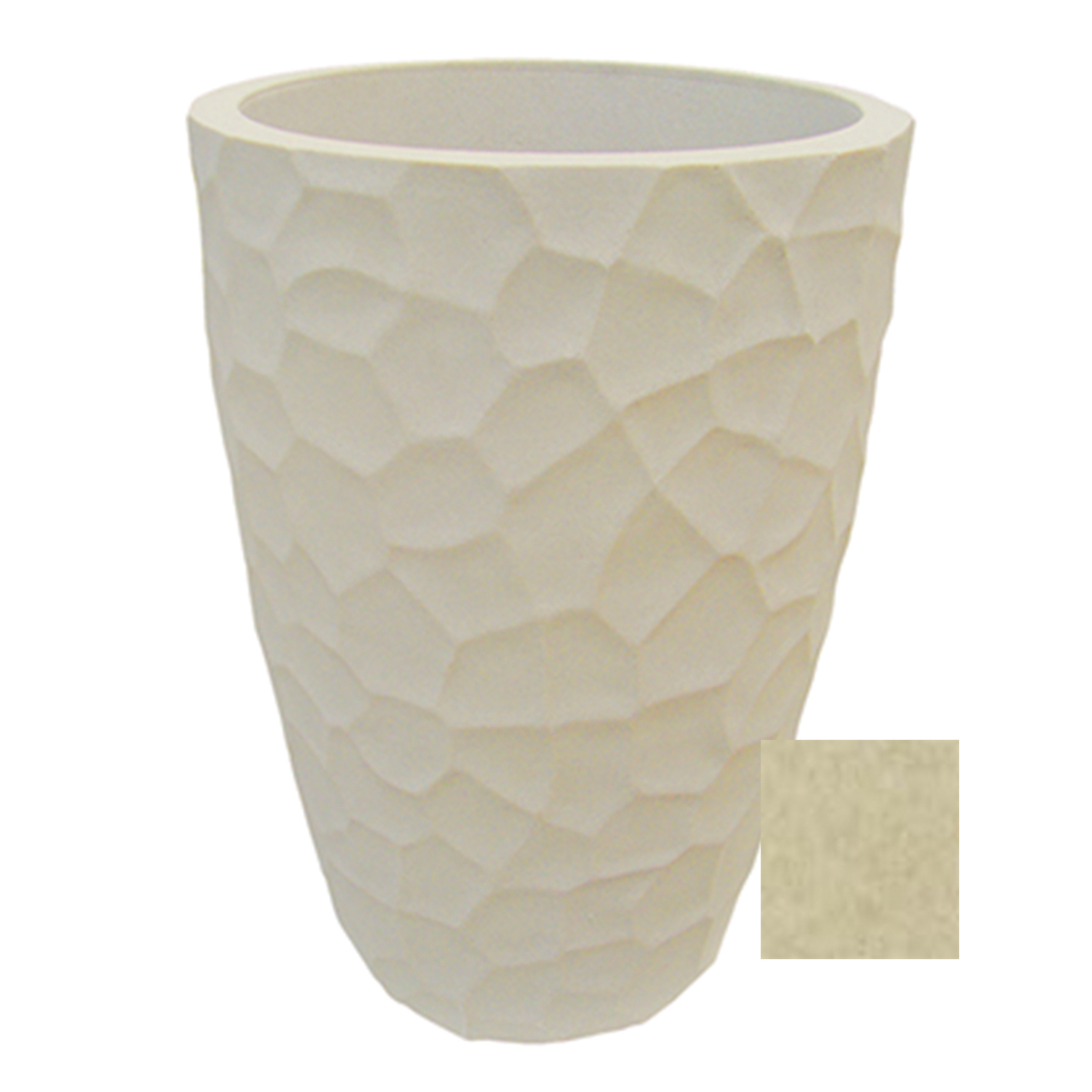 Prisma Conic Poly Planter in Sandstone | 14 Inch Nursery Pot