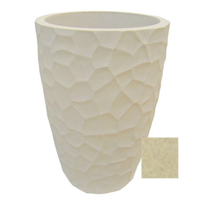 Prisma Conic Poly Planter in Sandstone | 14 Inch Nursery Pot