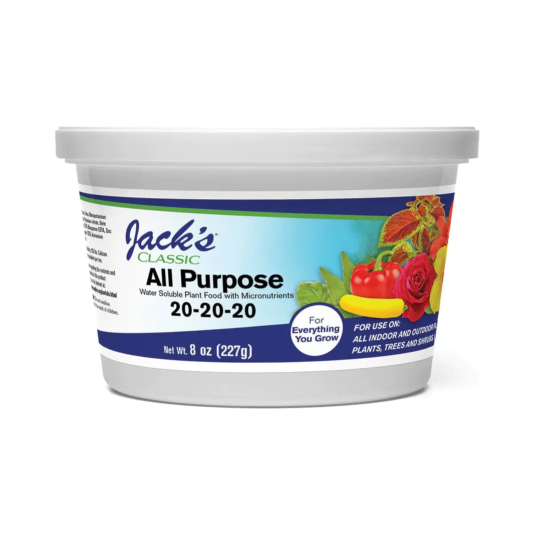 Jack's Classic All Purpose Fertilizer 8oz/227g in 20-20-20 Ratio