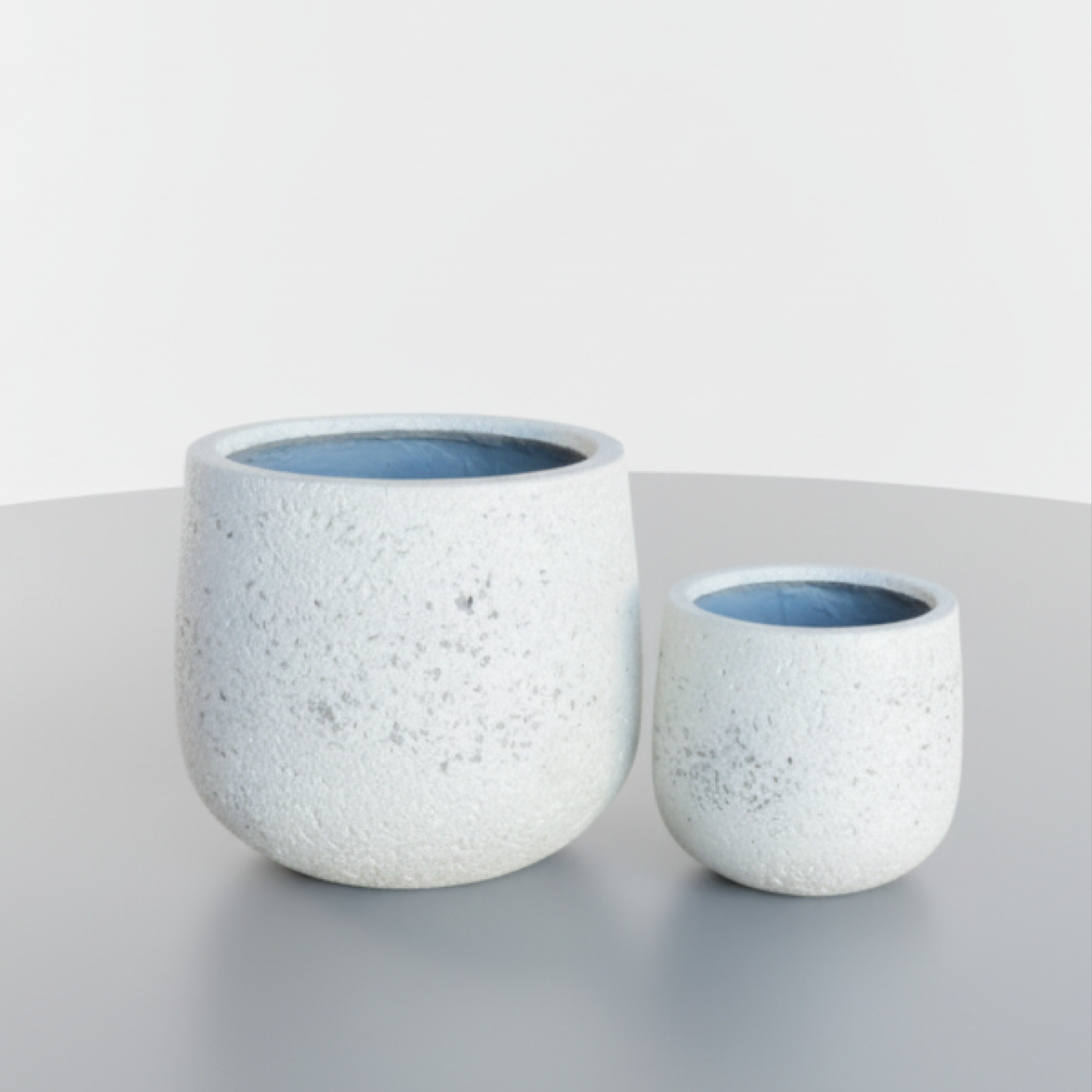 Round Ficonstone Tapered Base Planter in Ivory | 12 Inch Diameter