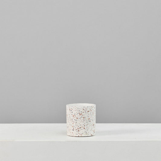 Terrazzo White Speckled Marble Planter | 4 inch Nursery Pot