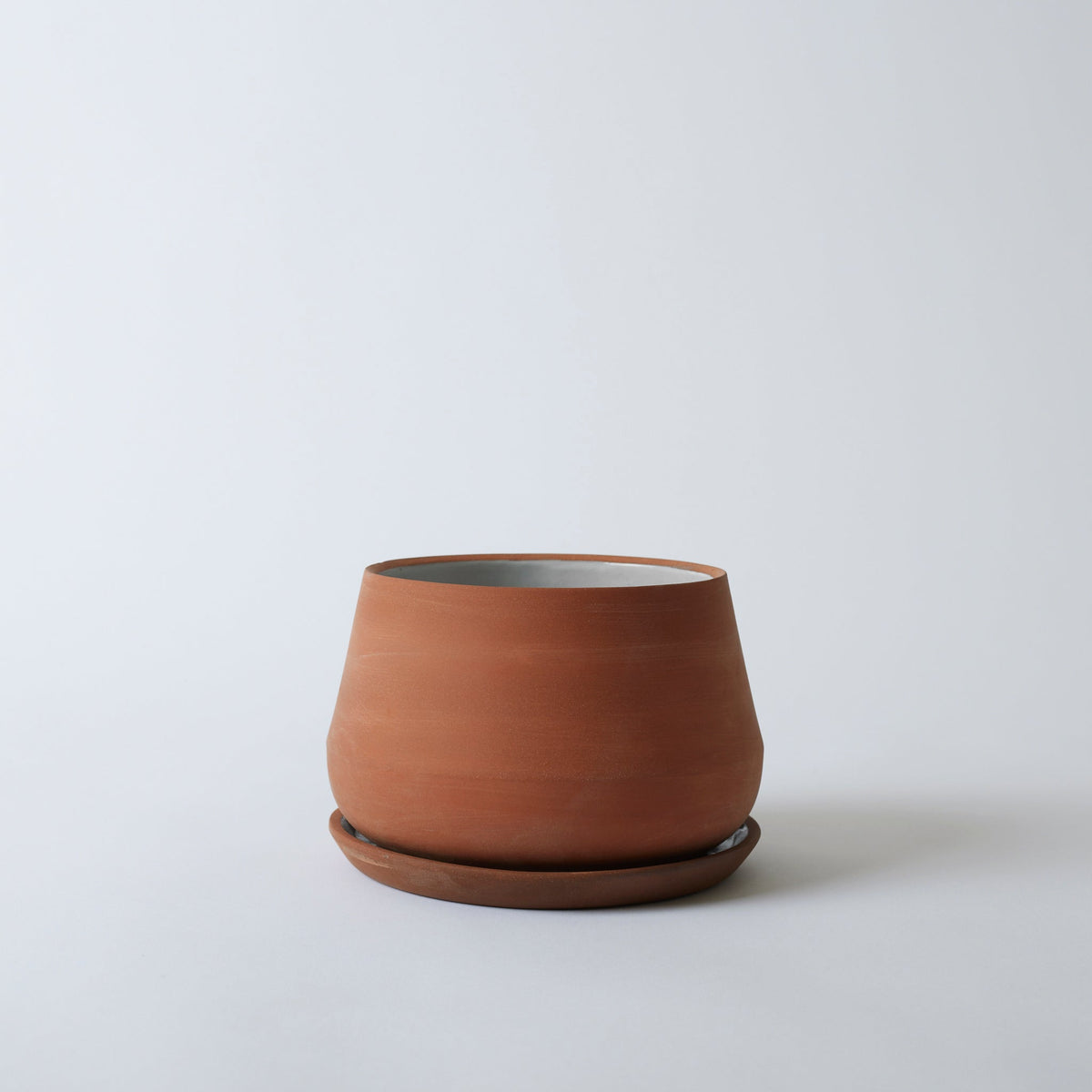 Rancho Ceramic Planter with Drainage and Tray | 8 inch Diameter - Terra