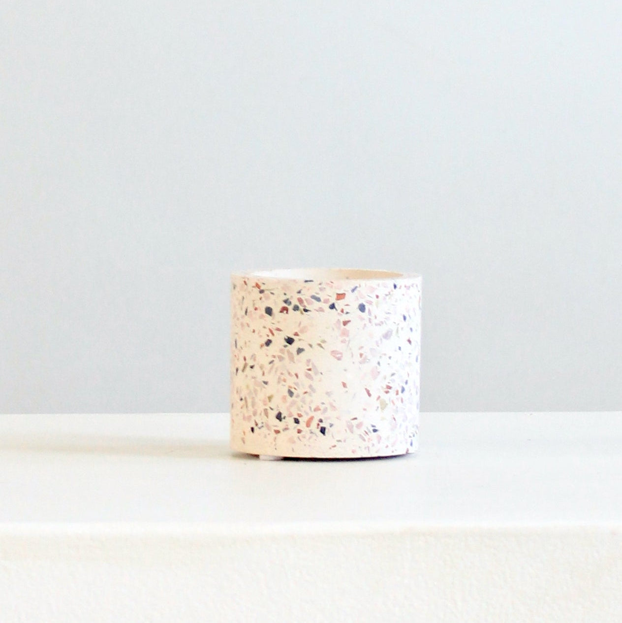 Terrazzo White Speckled Marble Planter | 2.5 inch Nursery Pot