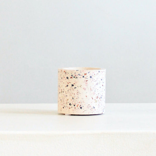 Terrazzo White Speckled Marble Planter | 2.5 inch Nursery Pot