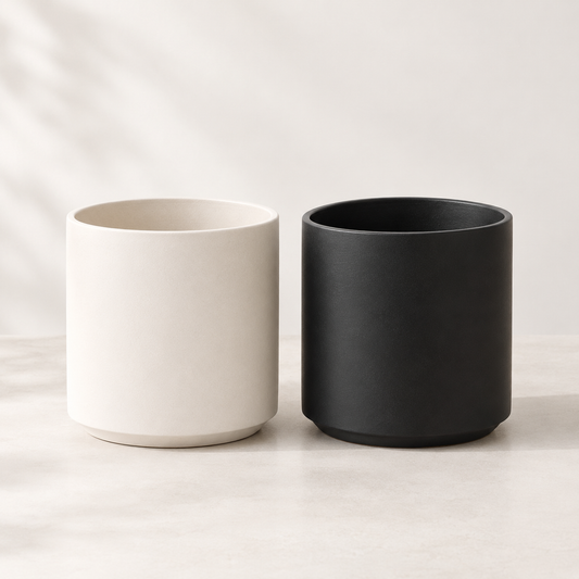 The Ten Ceramic Cylinder Planter | 10 inch Nursery Pot