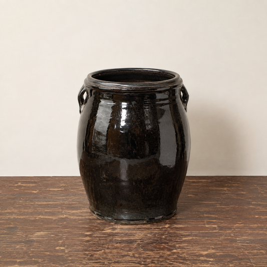 Vintage Glazed Amphora | 9 x 8 inches