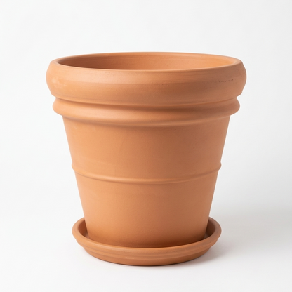 Bordato Terracotta Planter with Drainage | 24 inch Diameter