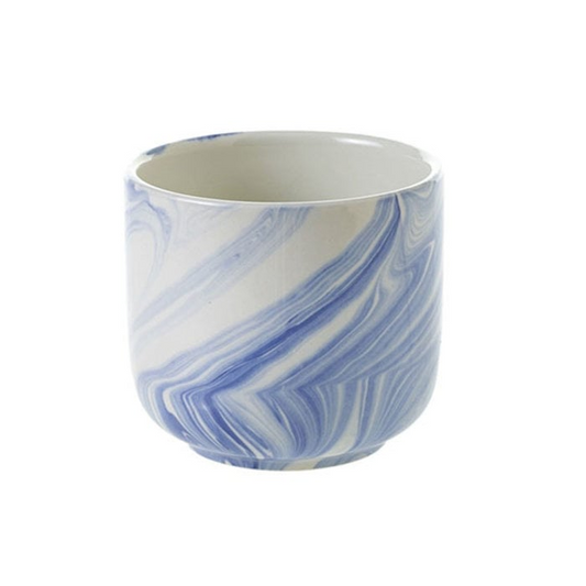 Caspian Blue Marbled Planter fits up to 4" Nursery Pot