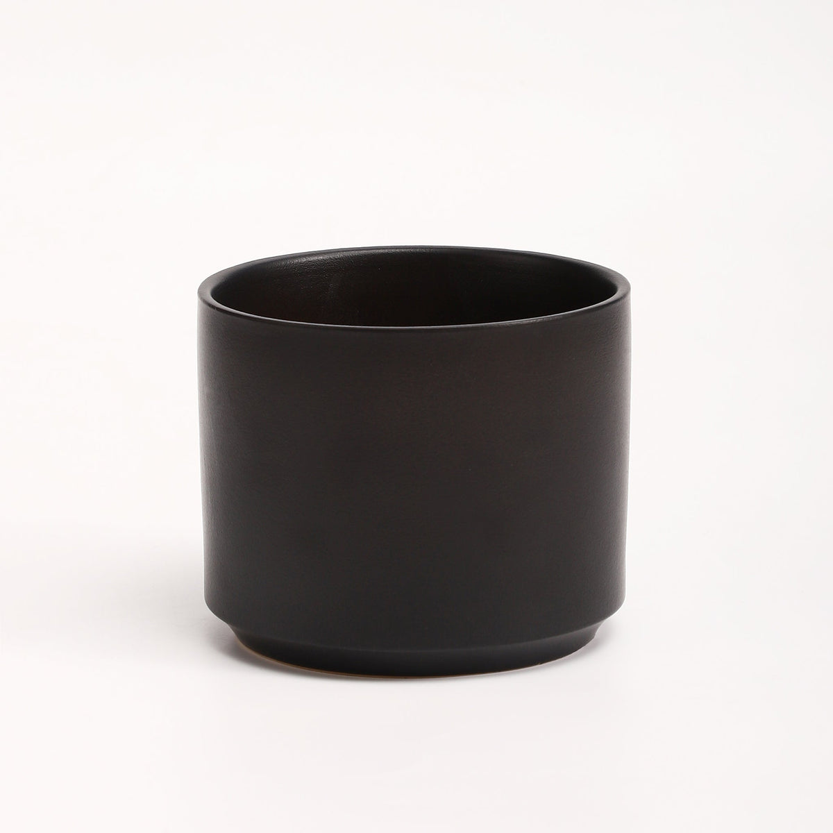 The Six Ceramic Cylinder Planter | 6 inch Nursery Pot - Black