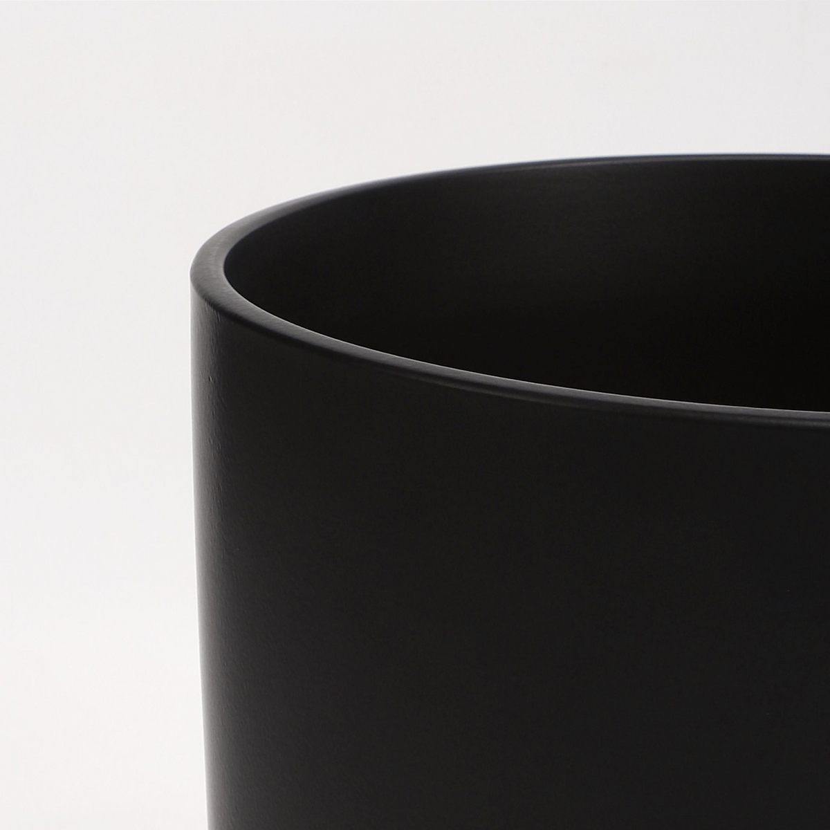 The Six Ceramic Cylinder Planter with Drainage and Tray | 6 inch Nursery Pot