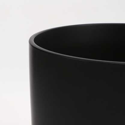 The Six Ceramic Cylinder Planter with Drainage and Tray | 6 inch Nursery Pot