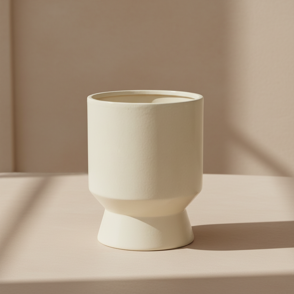 Elliott Pedestal Planter | 10 inch Nursery Pot — empty planter, studio photo — planter for sale by Promise Supply for delivery and pickup in Toronto.