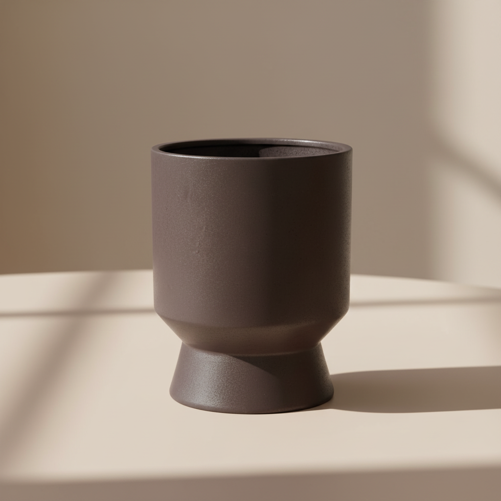 Elliott Pedestal Planter | 10 inch Nursery Pot — empty planter, studio photo — planter for sale by Promise Supply for delivery and pickup in Toronto.