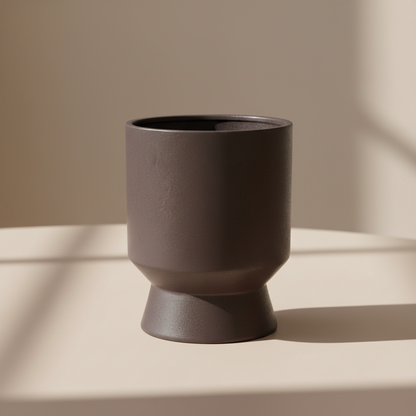 Elliott Pedestal Planter | 10 inch Nursery Pot — empty planter, studio photo — planter for sale by Promise Supply for delivery and pickup in Toronto.