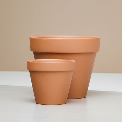 Standard Clay Planter with Drainage | 10 inch Diameter — empty planter, studio photo — planter for sale by Promise Supply for delivery and pickup in Toronto.