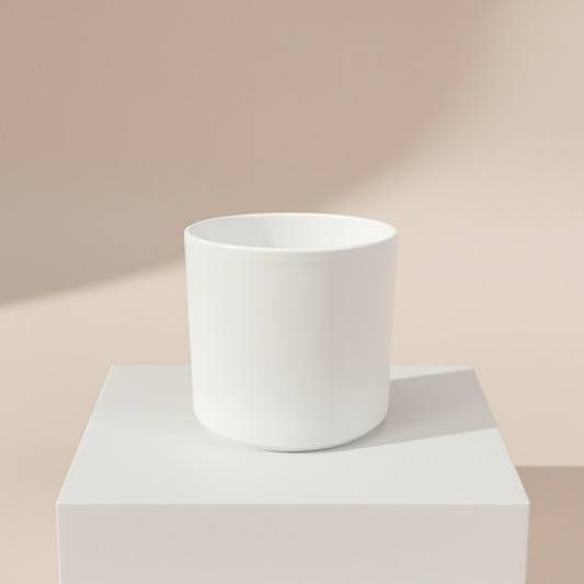 Matte Pillar Ceramic Pot | 6 inch Nursery Pot