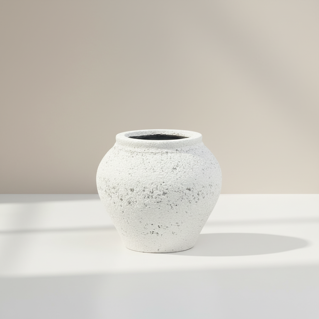 Ficonstone Jar Planter in Ivory | 14.5 x 12.5 inches