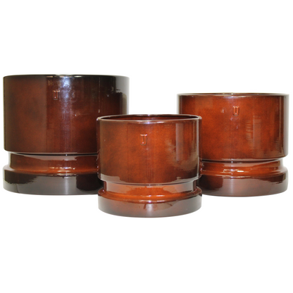 Metal Planter with Drainage and Tray | 12 inch — empty planter, metal planter, studio photo — planter for sale by Promise Supply for delivery and pickup in Toronto.