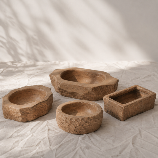 Vintage Marble Jaisalmer Vessels | Various Sizes