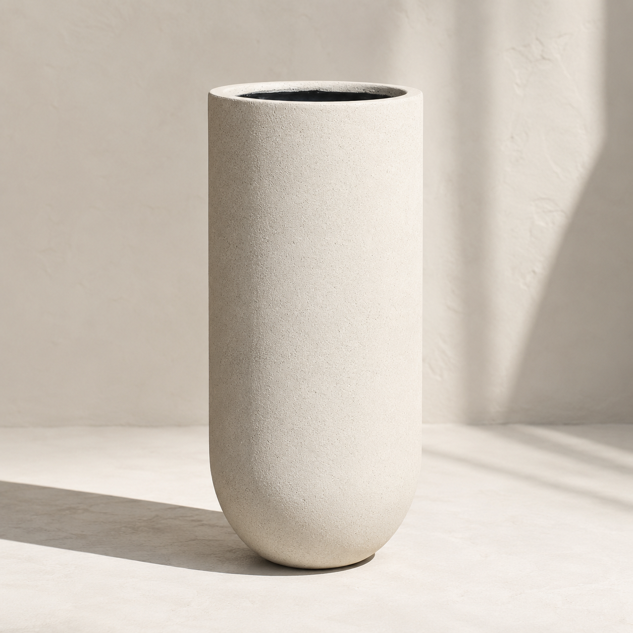 Column Ficonstone Planter in Ivory | 12 x 27 inches