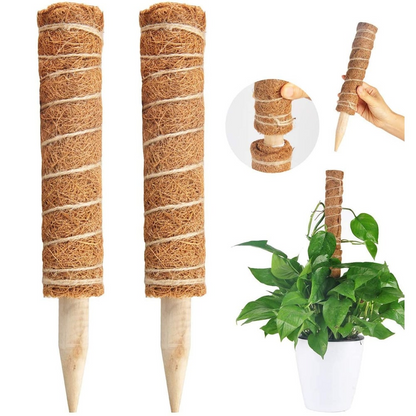 Stackable Coconut Coir Stakes for Plant Support (2 pack) - 16 inch