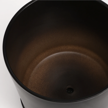 The Fourteen Ceramic Cylinder Planter with Drainage and Tray | 14 inch Nursery Pot