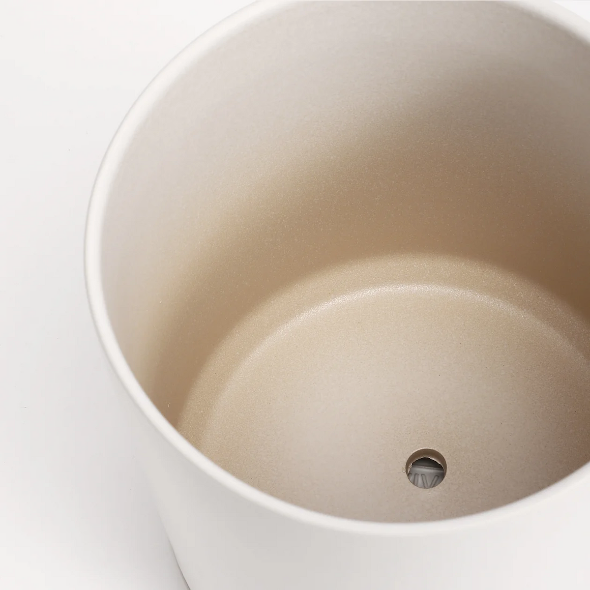 The Fourteen Ceramic Cylinder Planter with Drainage and Tray | 14 inch Nursery Pot