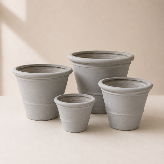 Natural Rolled Rim Portofino Planter | 13 inch Diameter