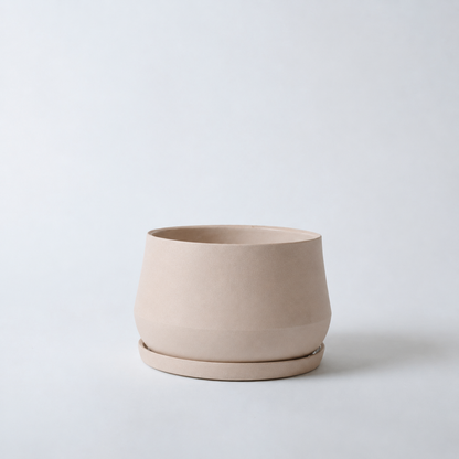 Rancho Ceramic Planter with Drainage and Tray | 8 inch Diameter