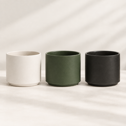 The Six Ceramic Cylinder Planter | 6 inch Nursery Pot