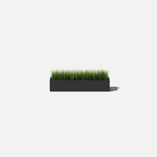 Geo Short Planter in Black — empty planter, studio photo — planter for sale by Promise Supply for delivery and pickup in Toronto.
