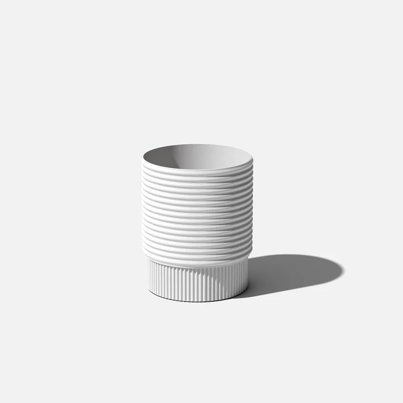 Mod Medium Planter in White | 14 Inch