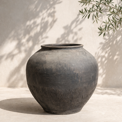 Extra Large Vintage Clay Planter | 29 x 27 inches