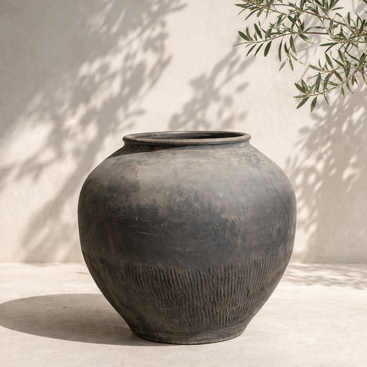 Extra Large Vintage Clay Planter | 29 x 27 inches
